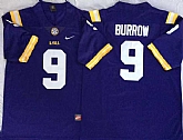 LSU Tigers 9 Joe Burrow Purple Nike College Football Jersey,baseball caps,new era cap wholesale,wholesale hats